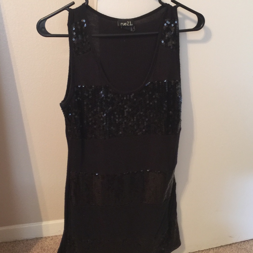 Black tank top