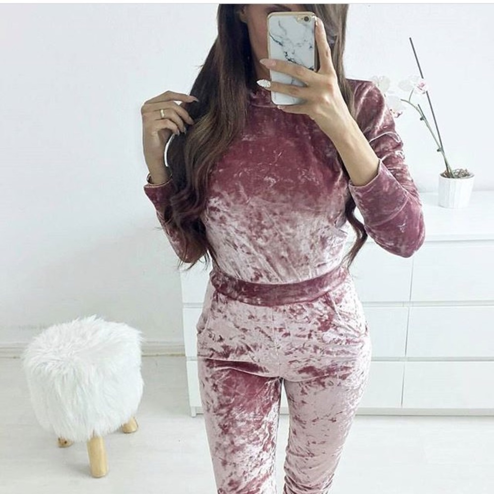 NEW! Velour Jumpsuit - Picture 2 of 8