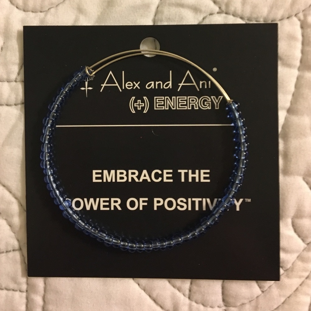 Alex and Ani Blue beaded bangle