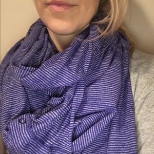 Lululemon Purple striped Vinyasa Scarf
