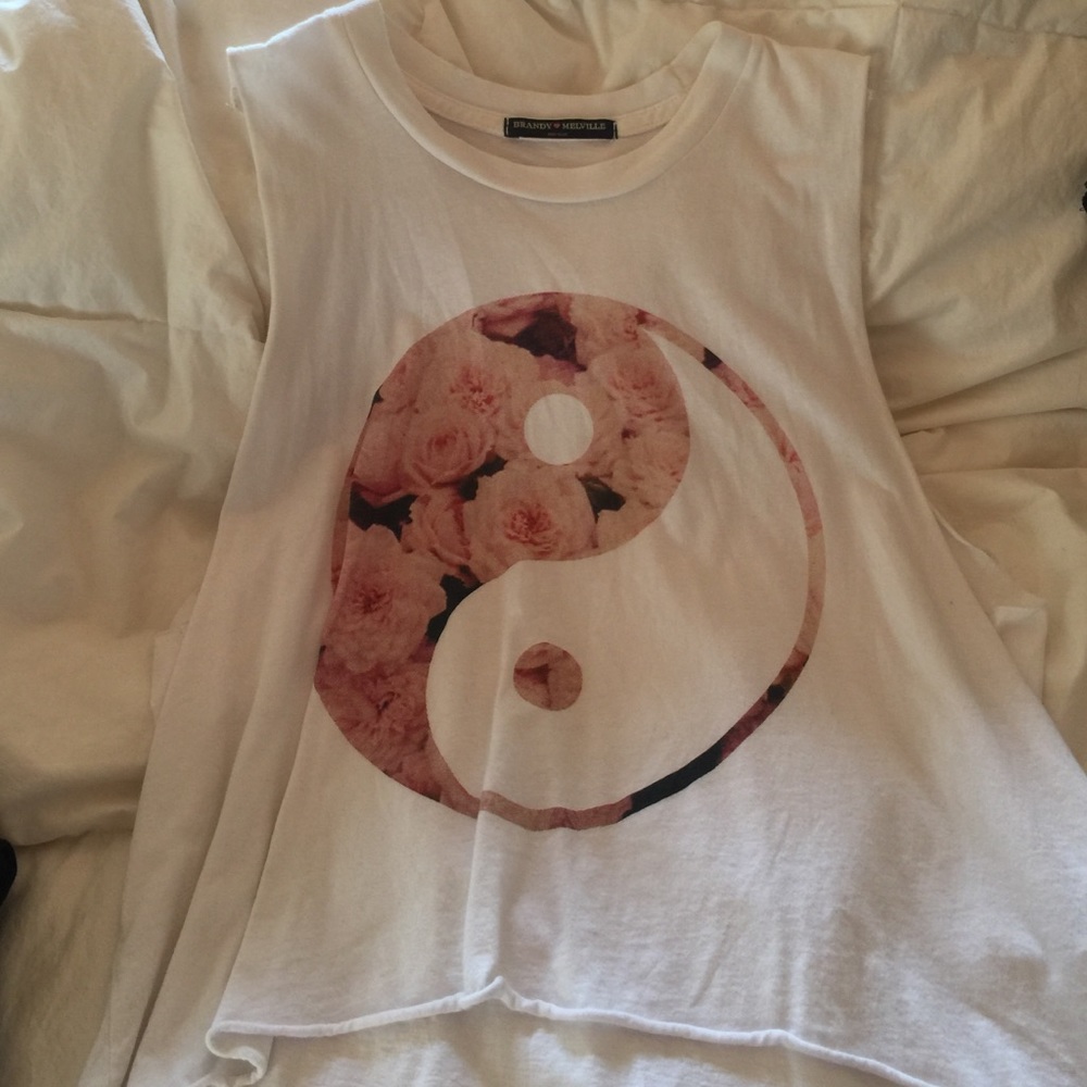 Brandy Melville Graphic Floral Tank