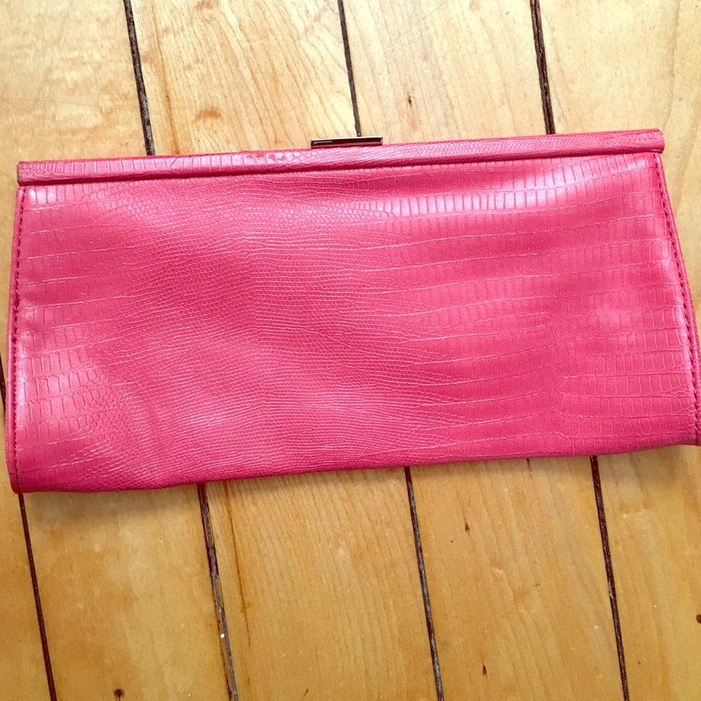Small pink clutch from The Loft