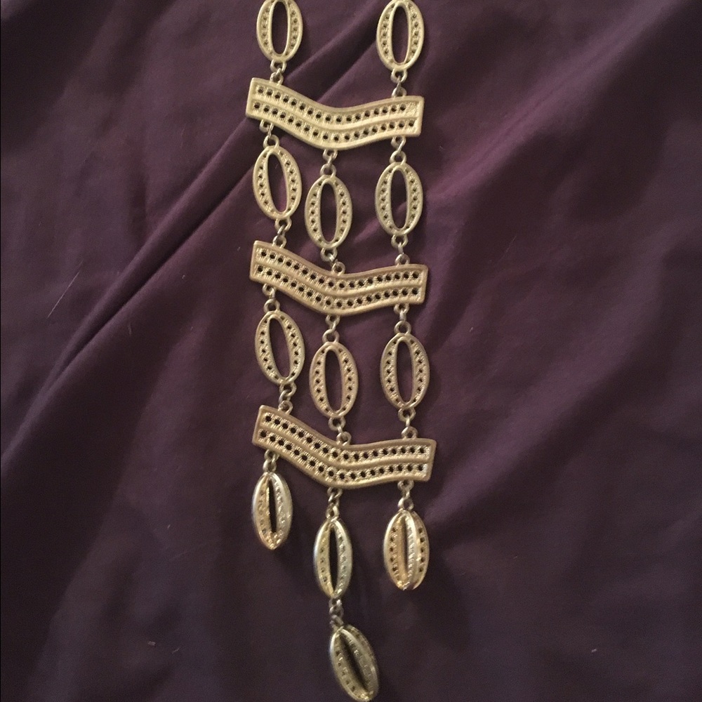 Gold long necklace