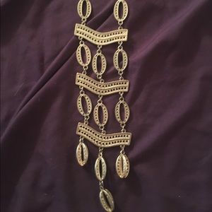 Gold long necklace