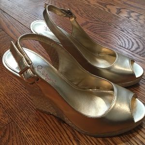 Lilly Pulitzer leather wedge