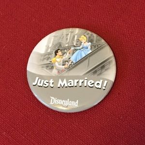 Disneyland Just Married Button