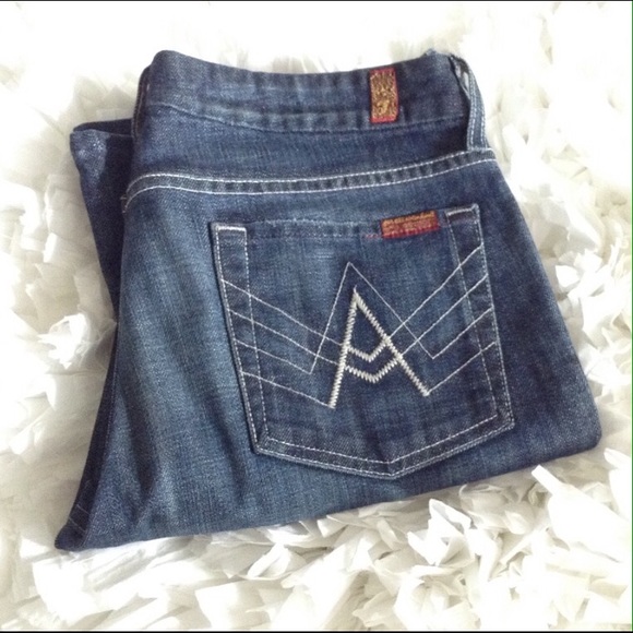 7 For All Mankind "A" Pocket Flare Jeans 👖❤️ - Picture 2 of 4