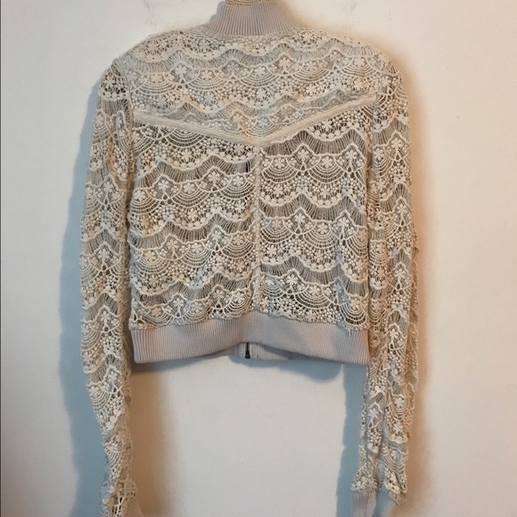 FREE PEOPLE Lace Bomber Jacket - Picture 3 of 3
