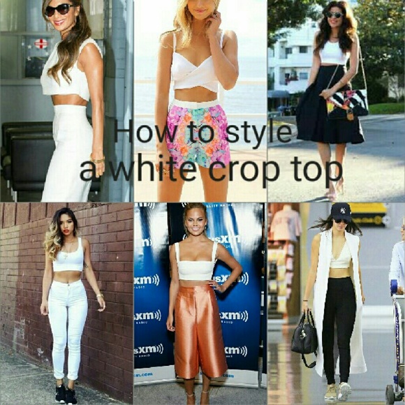 💋LAST 1💋White sporty crop top - Picture 3 of 4