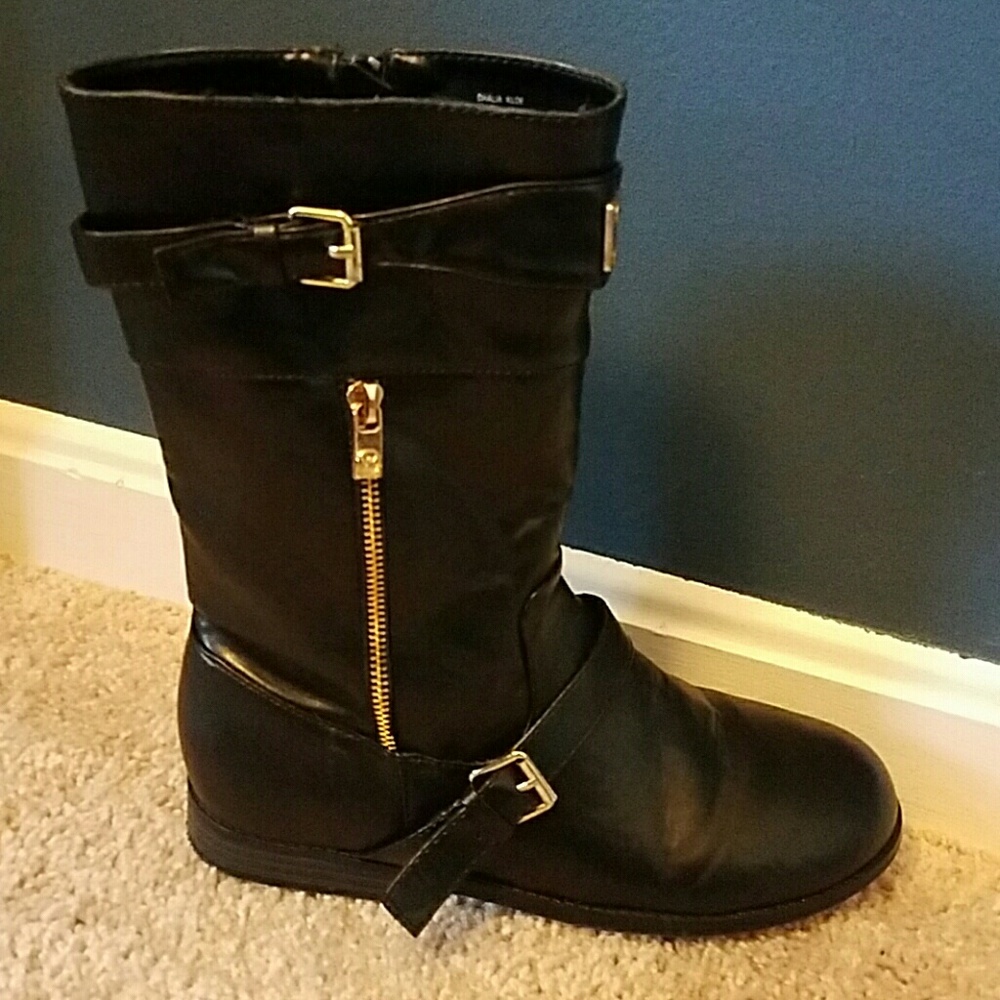 Michael Kors Mid Calf Buckle Boots