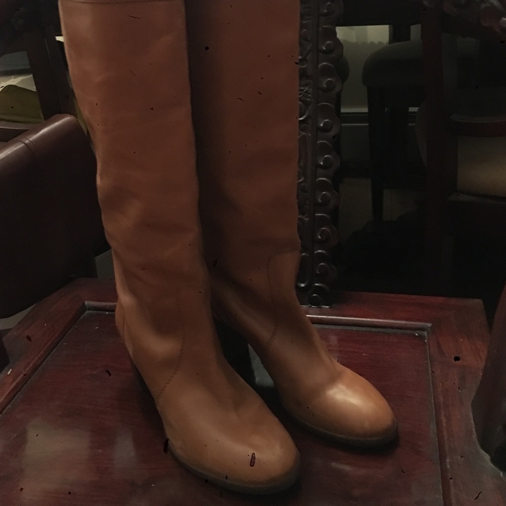 J crew tall heeled boot