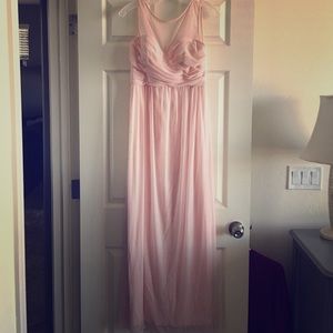 David's bridal blush bridesmaid dress