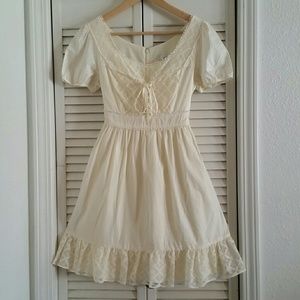 Jovovich-Hawk Cream/Pale Yellow Tea Dress