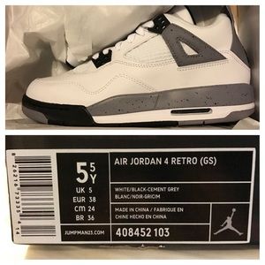 Jordan Retro 4 Brand New In Box Size 5.5Y