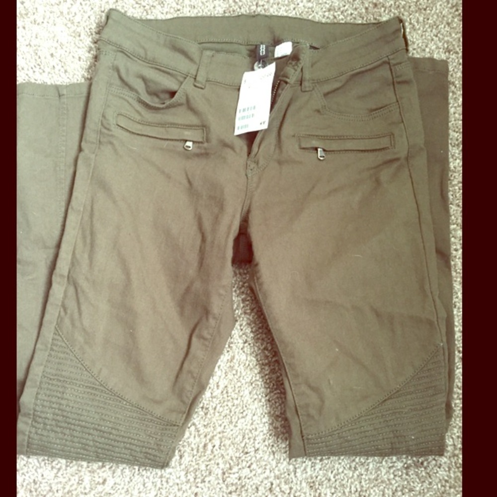 New With Tags - Camo Green Moto Pants