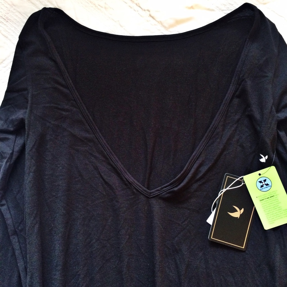 Deep V Back Long Sleeve