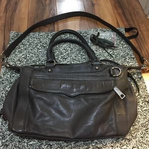 Grey leather Rebecca Minkoff satchel