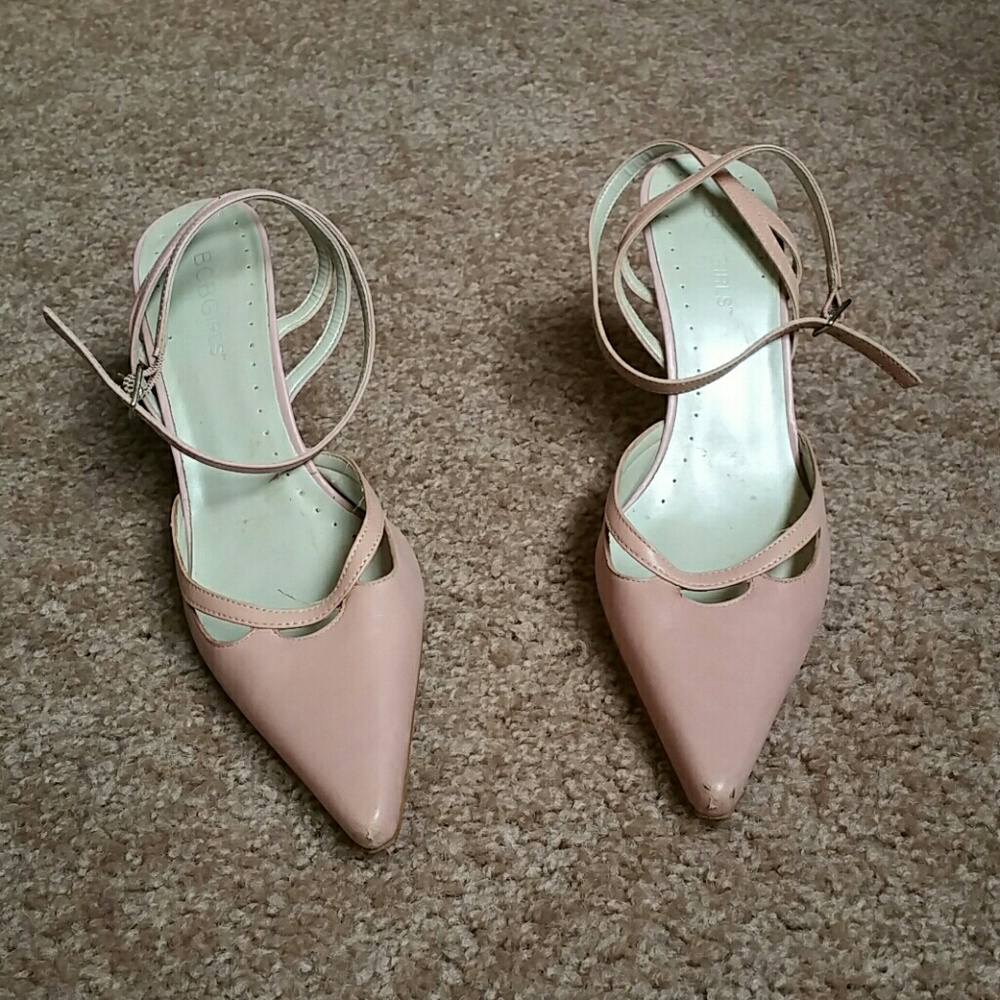 BCBGirls Pink Ankle Strap Heels size 6