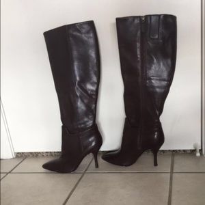 NWOT Nine West Brown Leather Heeled Boots