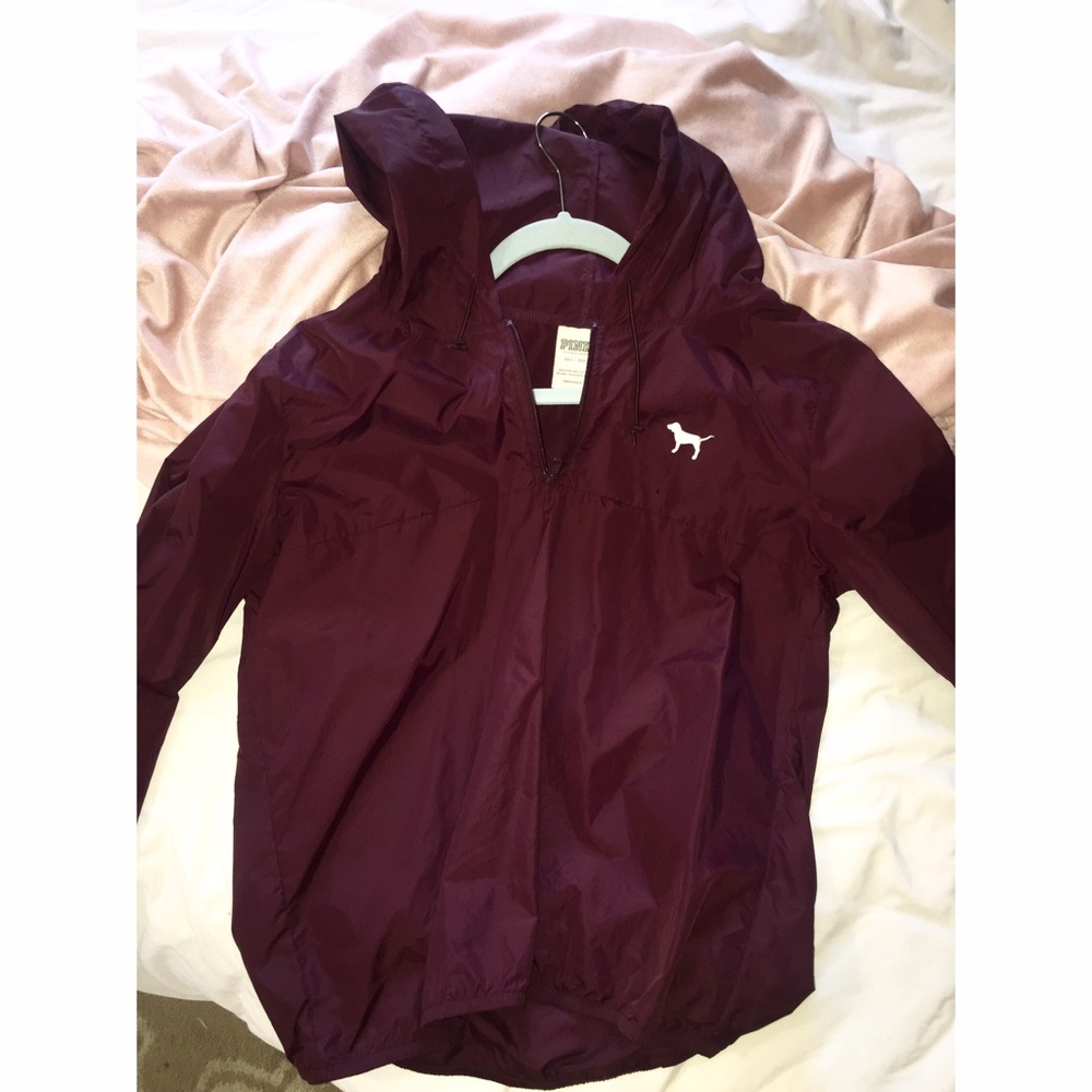 PINK Victorias Secret Maroon Anorak