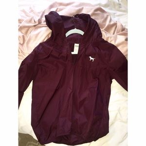 PINK Victorias Secret Maroon Anorak