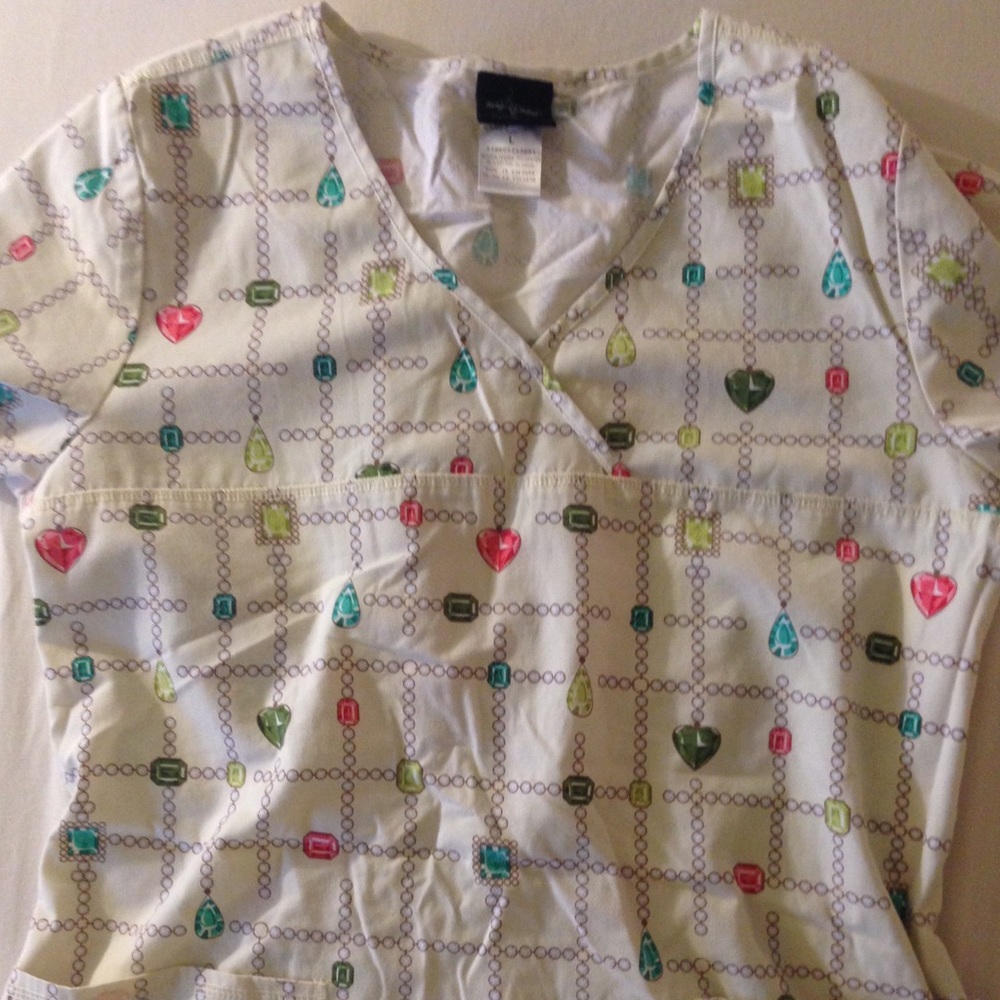 Phatfarm Brand "Jeweled" Medical Scrub Top Only