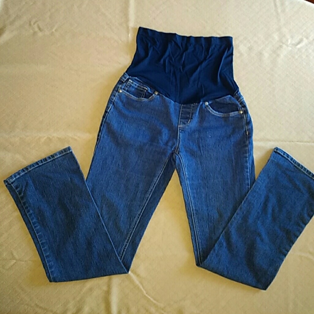 Maternity over the belly denim jeans
