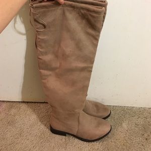 Wide calf over the knee boots
