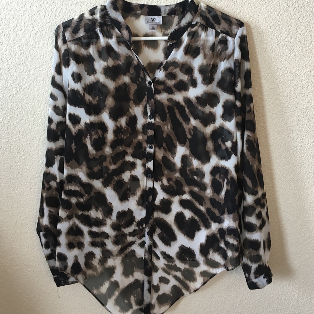 Worthington Leopard Blouse
