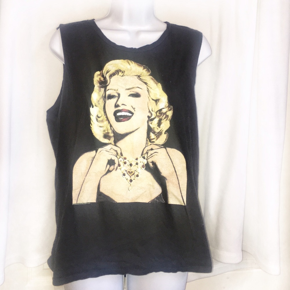 Black Marilyn Monroe Sleeveless Tank