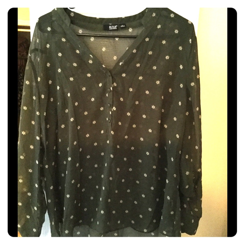 Olive blouse. XL