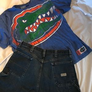 🐊🐊BundleFlorida Gator Tshirt. Wrangler Shorts🐊