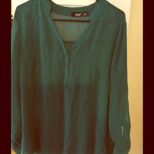 Teal blouse. XL