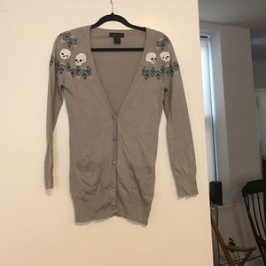 Skull/ sequin detailed cardigan