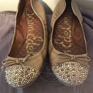 Sam Edelman Gold studded flats! Perfect condition!