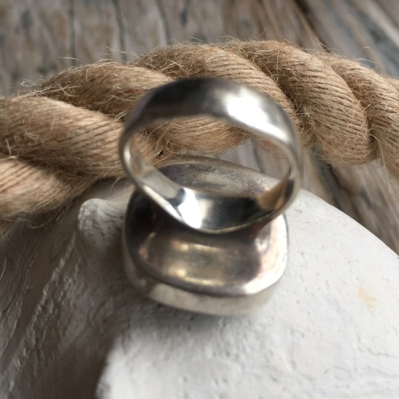 Sterling Moss Agate Ring 🇮🇪 - Picture 3 of 4