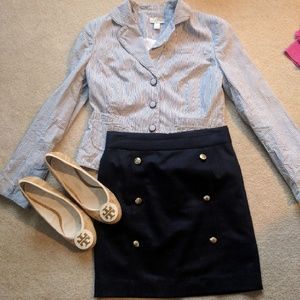 Blue & White Striped Blazee