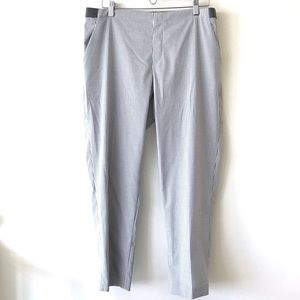 UNIQLO XL Gingham Crop Pant White/Grey