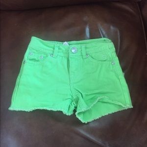 Justice Lime Green Jean Shorts