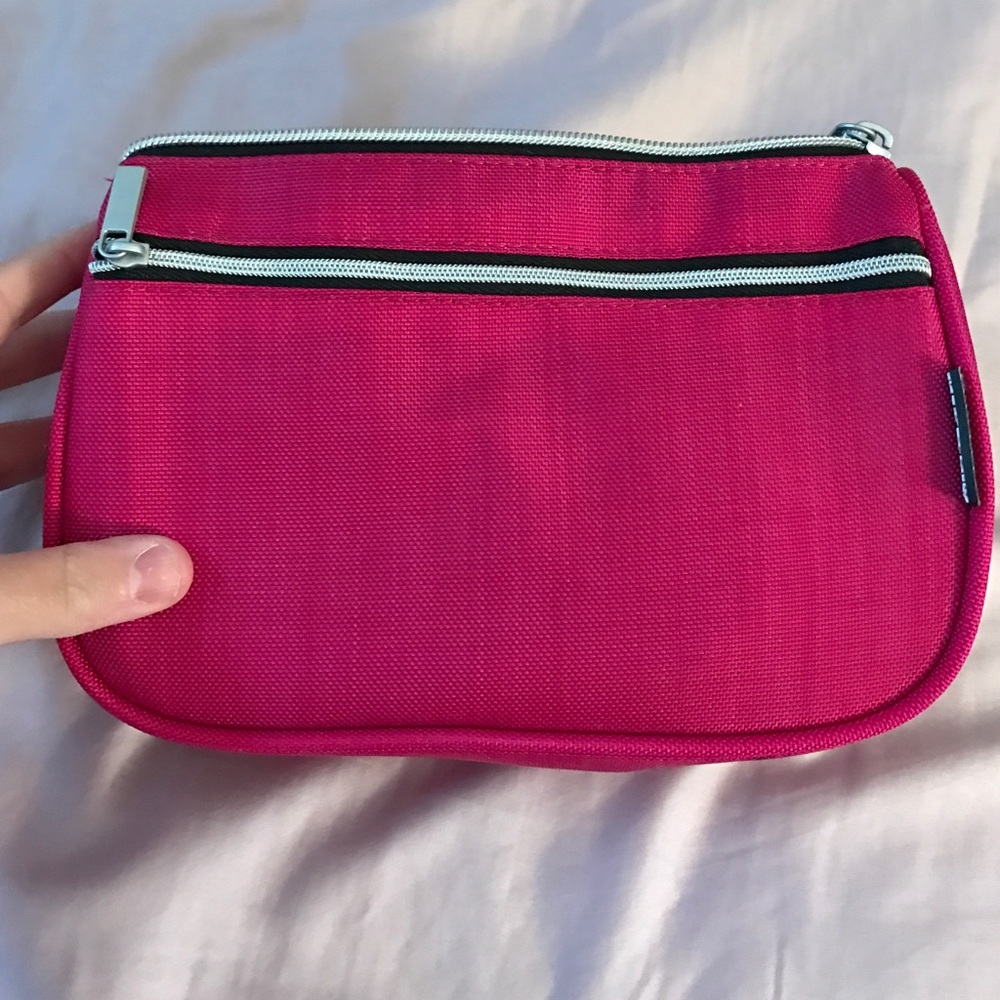 Pink make up purse