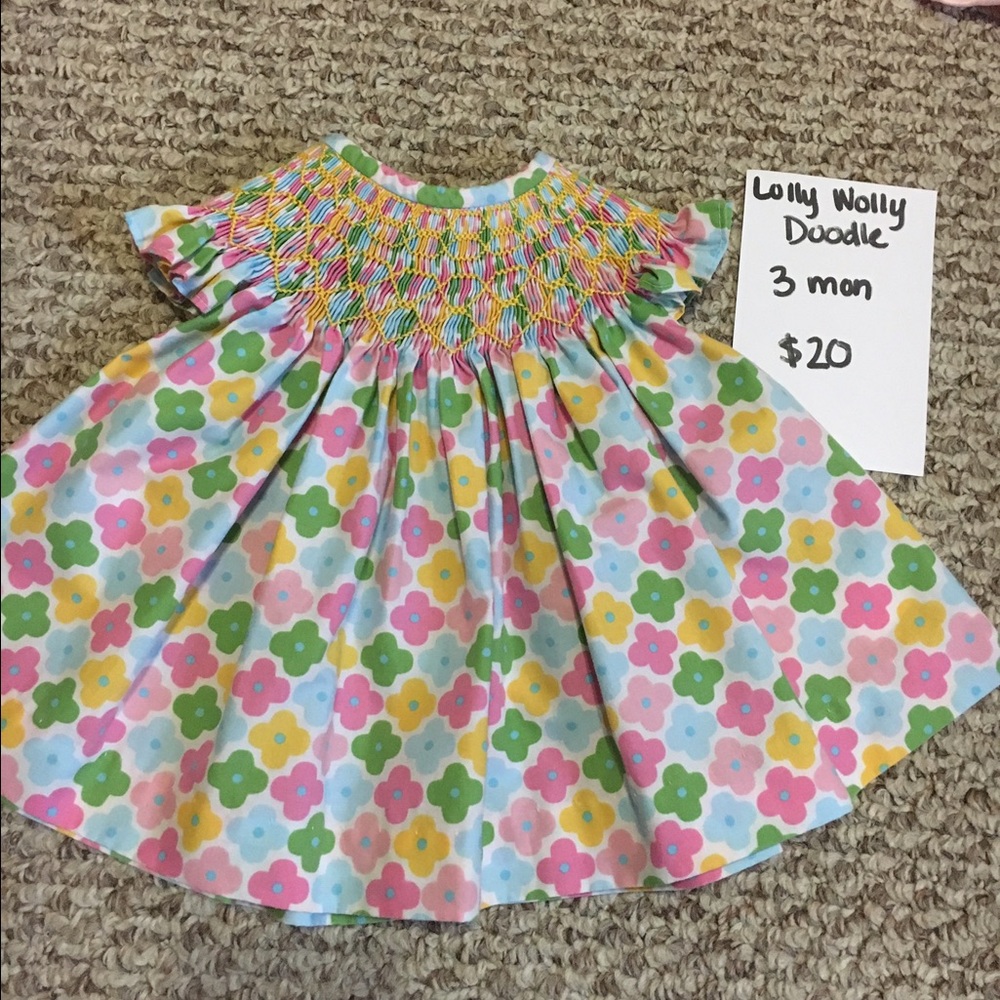 Lolly Wolly Doodle dress. 3 months