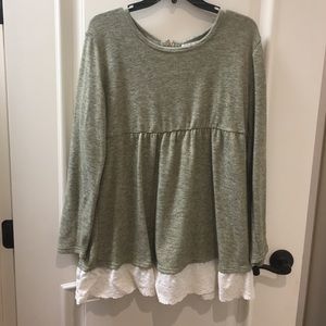 SALE!! Sweater with lace trim