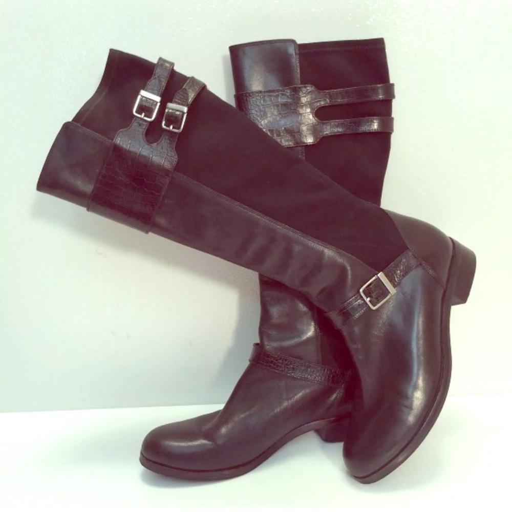 COLE HAAN Buckle Riding Boot