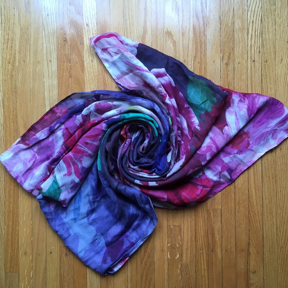 Gorgeous, colorful, light infinity Anthro scarf.