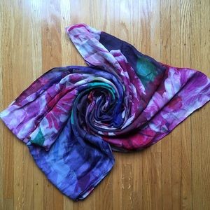 Gorgeous, colorful, light infinity Anthro scarf.