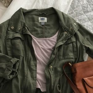 Cotton green utility jacket
