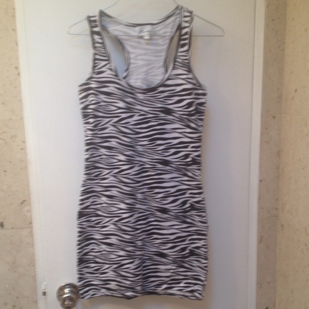Sexy mini bodycon zebra dress. S