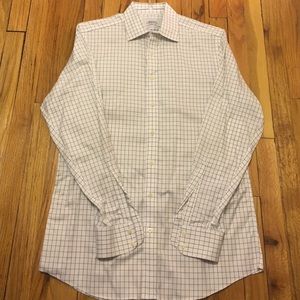 Charles Tyrwhitt White Checked Dress Shirt
