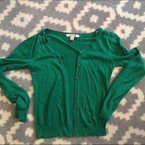 Forever 21 green button up sweater