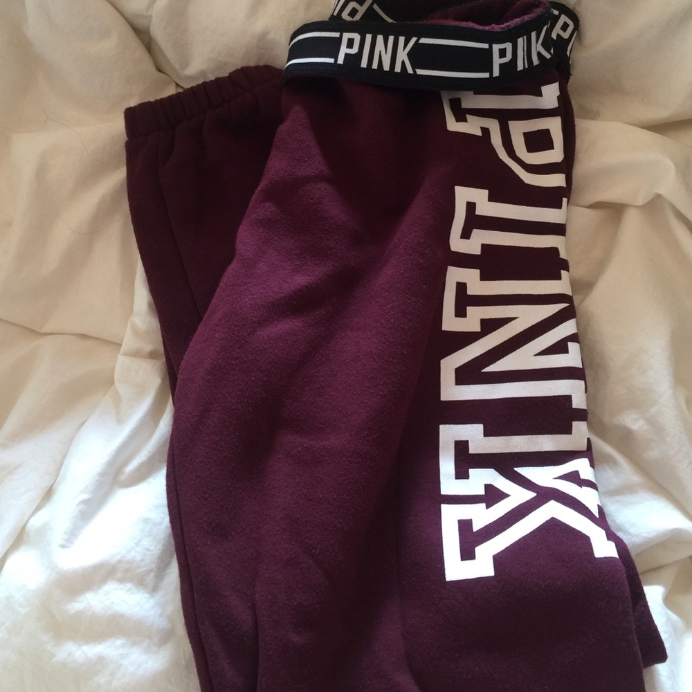 VSPINK Maroon Banded Sweatpants